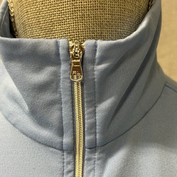 Polo Golf Ralph Lauren 1/4 Quarter Zip Performance Mock Neck Top Blue Women’s S - Picture 8 of 11